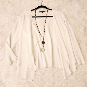 ANTONIO MELANI Women's Open Front Cardigan White Size Medium